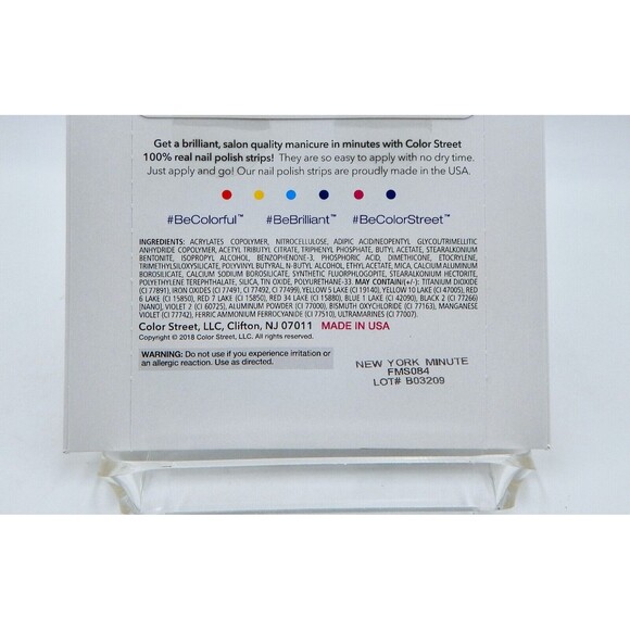 Color Street Nail Polish Strips New York Minute Purple Shimmer Sparkle - Picture 4 of 4